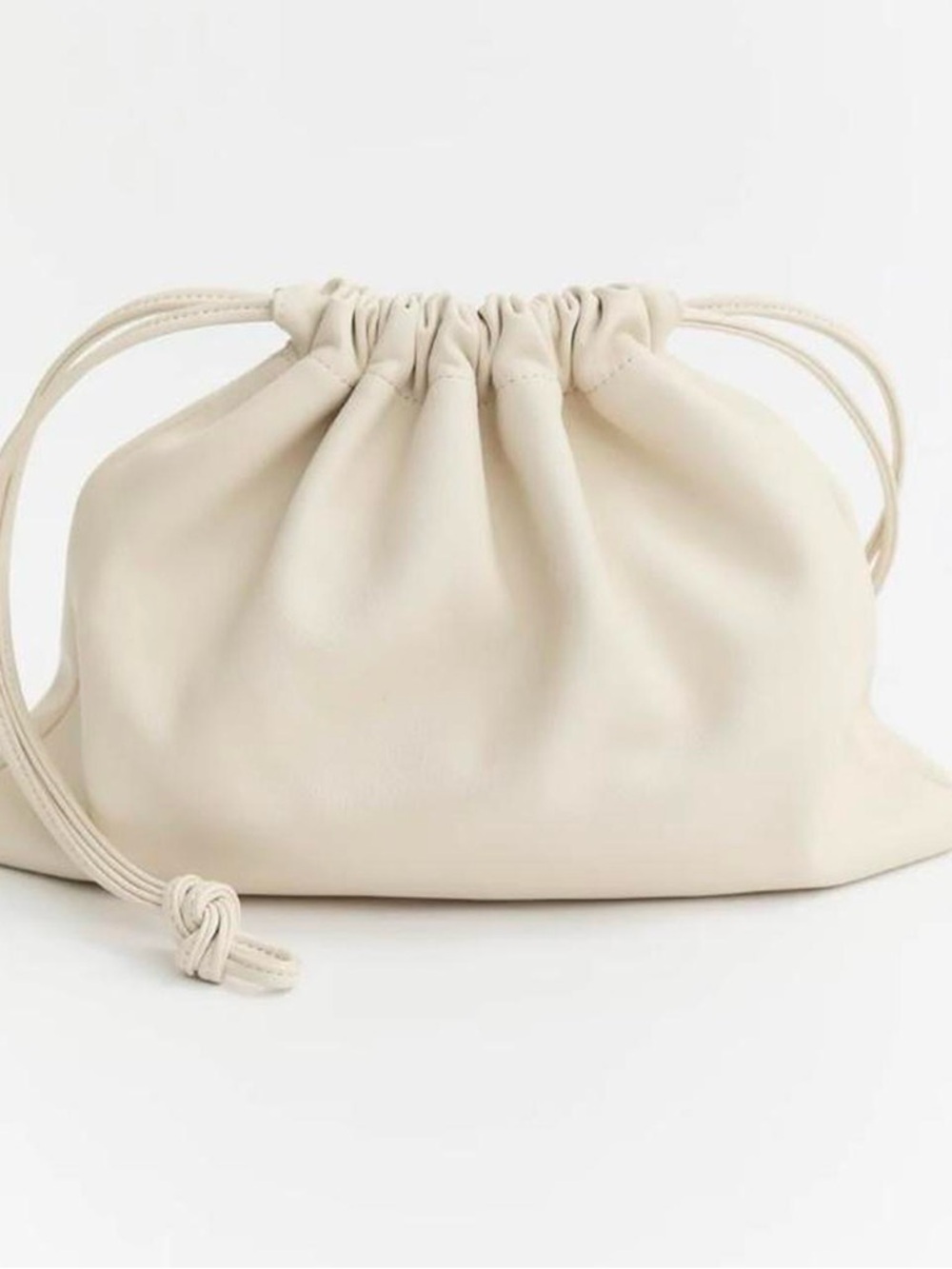 NWT Thehorse Fin Drawstring Bag in Oat Leather